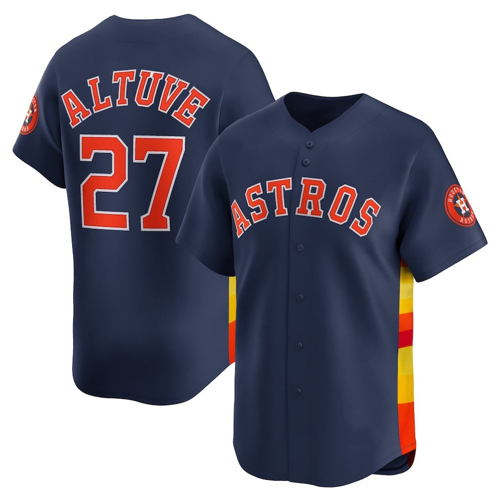 H.Astros #27 Jose Altuve Navy Alternate Limited Player Jersey