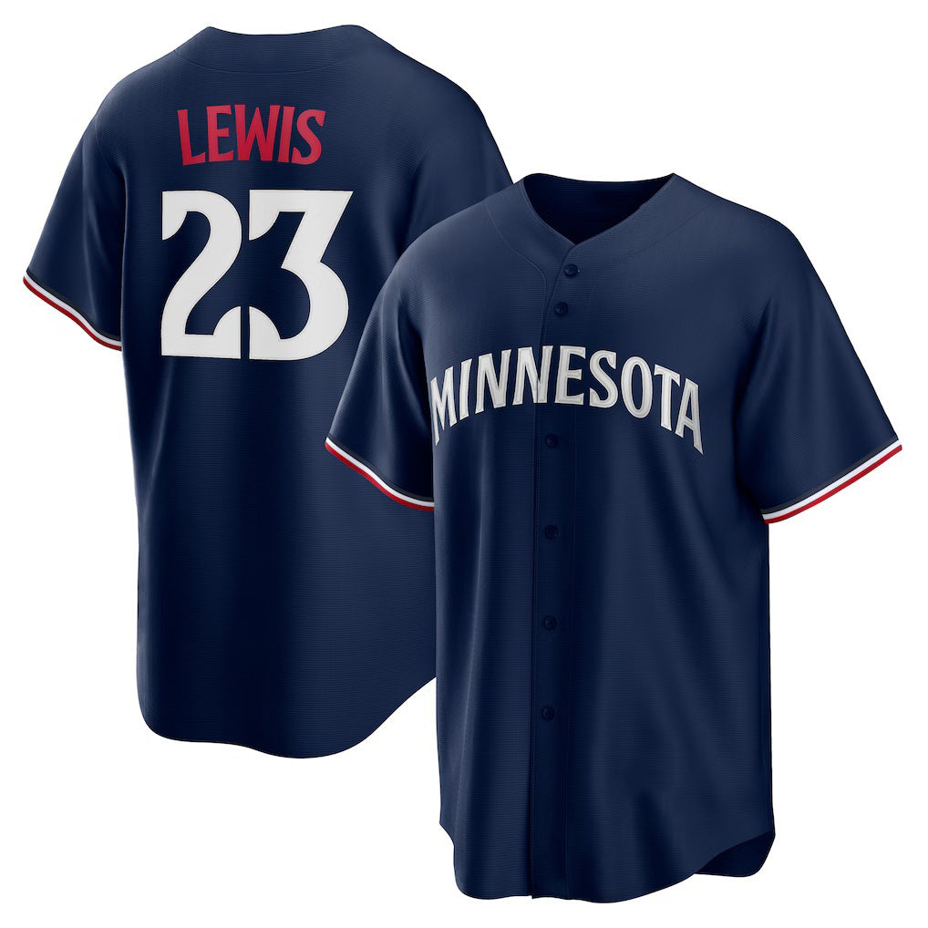 M.Twins #23 Royce Lewis Navy Alternate 2 Replica Jersey