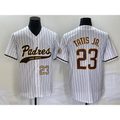 SD.Padres #23 Fernando Tatis Jr. Number White NEW 2023 Cool Base Stitched Jersey