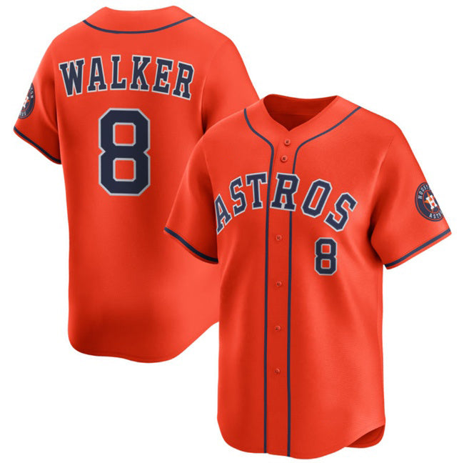 H.Astros #8 Christian Walker Orange 2025 Alternate Limited Stitched Jersey