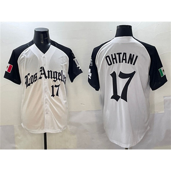 LA.Dodgers #17 Shohei Ohtani White Black Mexico 2025 LA Gothic Style With Fernando Patch Vapor Premier Limited Stitched Jersey