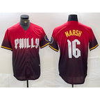 P.Phillies #16 Brandon Marsh Red 2024 City Cool Base Jersey