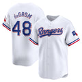 T.Rangers #48 Jacob deGrom White Home Limited Player Jersey
