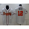 A.Braves #12 Jorge Soler 2022 White Gold World Series Champions Program Cool Base Stitched Jersey