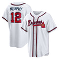 A.Braves #12 Sean Murphy White Replica Player Jersey