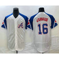 A.Braves #16 Travis dArnaud White 2023 City Connect Flex Base Stitched Jersey