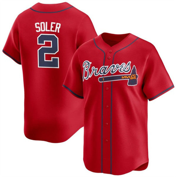 A.Braves #2 Jorge Soler Red 2024 Alternate Limited Stitched Jersey