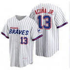 A.Braves #13 Ronald Acuna Jr.. 2021 City Connect Stitched White Jersey