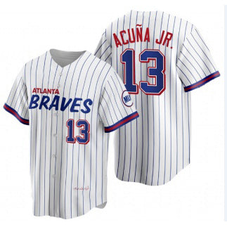 A.Braves #13 Ronald Acuna Jr.. 2021 City Connect Stitched White Jersey