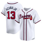 A.Braves #13 Ronald Acuna Jr.. White Home Limited Player Jersey