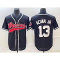 A.Braves #13 Ronald Acuna Jr. Black Cool Base 2 Stitched Jersey