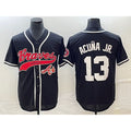 A.Braves #13 Ronald Acuna Jr. Black Cool Base Stitched Jersey