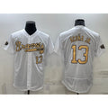 A.Braves #13 Ronald Acuna Jr. White Number 2022 All Star Stitched Flex Base Jersey
