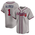A.Braves #1 Ozzie Albies Gray Road Limited Player Jersey