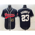A.Braves #23 Michael Harris II Number Black Cool Base Stitched Jersey