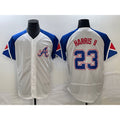 A.Braves #23 Michael Harris II White 2023 City Connect Flex Base Stitched Jersey