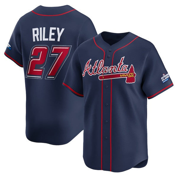 A.Braves #27 Austin Riley Navy 2025 Speedway Classic Alternate Limited Stitched Jersey