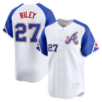 A.Braves #27 Austin Riley White City Connect Limited Player Jersey
