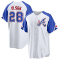 A.Braves #28 Matt Olson White 2023 City Connect Cool Base Stitched Jersey