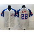 A.Braves #28 Matt Olson White 2023 City Connect Flex Base Stitched Jersey