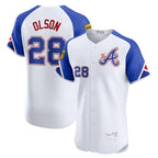 A.Braves #28 Matt Olson White City Connect Elite Jersey 2