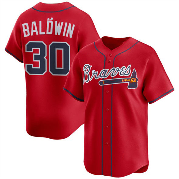 A.Braves #30 Drake Baldwin Red 2025 Alternate Limited Stitched Jersey