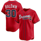 A.Braves #30 Drake Baldwin Red 2025 Alternate Limited Stitched Jersey