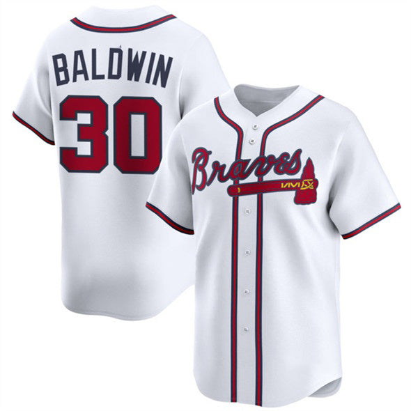 A.Braves #30 Drake Baldwin White 2025 Home Limited Stitched Jersey