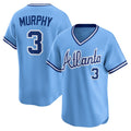A.Braves #3 Dale Murphy Light Blue Throwback Cooperstown Collection Limited Jersey