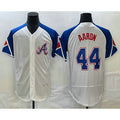 A.Braves #44 Hank Aaron White 2023 City Connect Flex Base Stitched Jersey