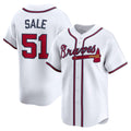 A.Braves #51 Chris Sale White Home Limited Player Jersey