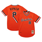 B.Orioles #8 Cal Ripken Jr. Mitchell & Ness Orange 2001 Cooperstown Collection Authentic Throwback Jersey