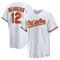 B.Orioles #12 Dylan Beavers White Home Replica Jersey