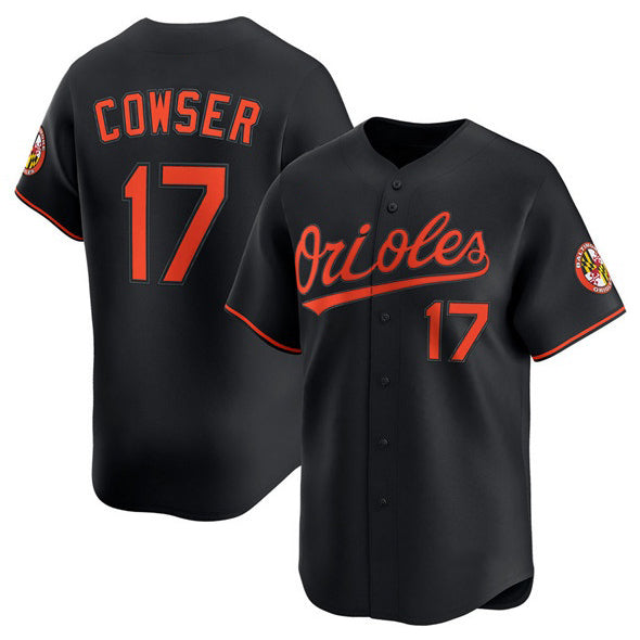 B.Orioles #17 Colton Cowser Black 2025 Alternate Limited Stitched Jersey