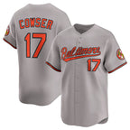 B.Orioles #17 Colton Cowser Gray 2025 Limited Stitched Jersey