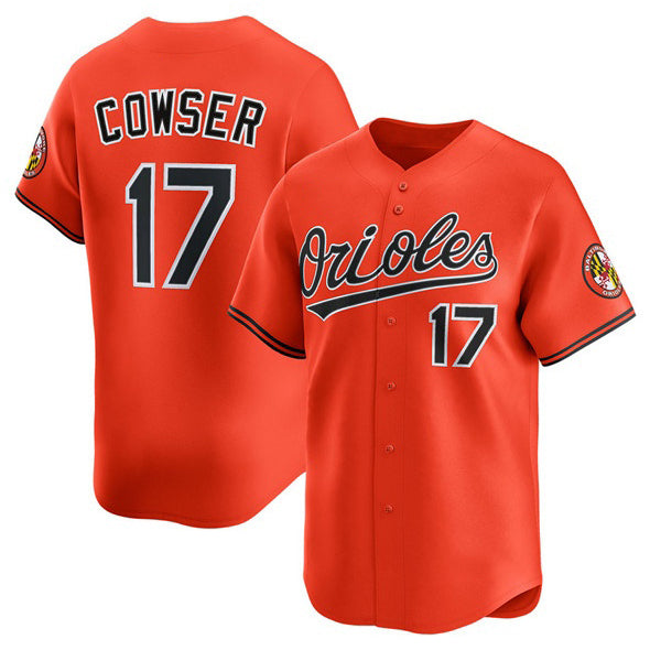 B.Orioles #17 Colton Cowser Orange 2025 2nd Alternate Limited Stitched Jersey