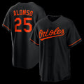B.Orioles #25 Pete Alonso Black Alternate Replica Jersey