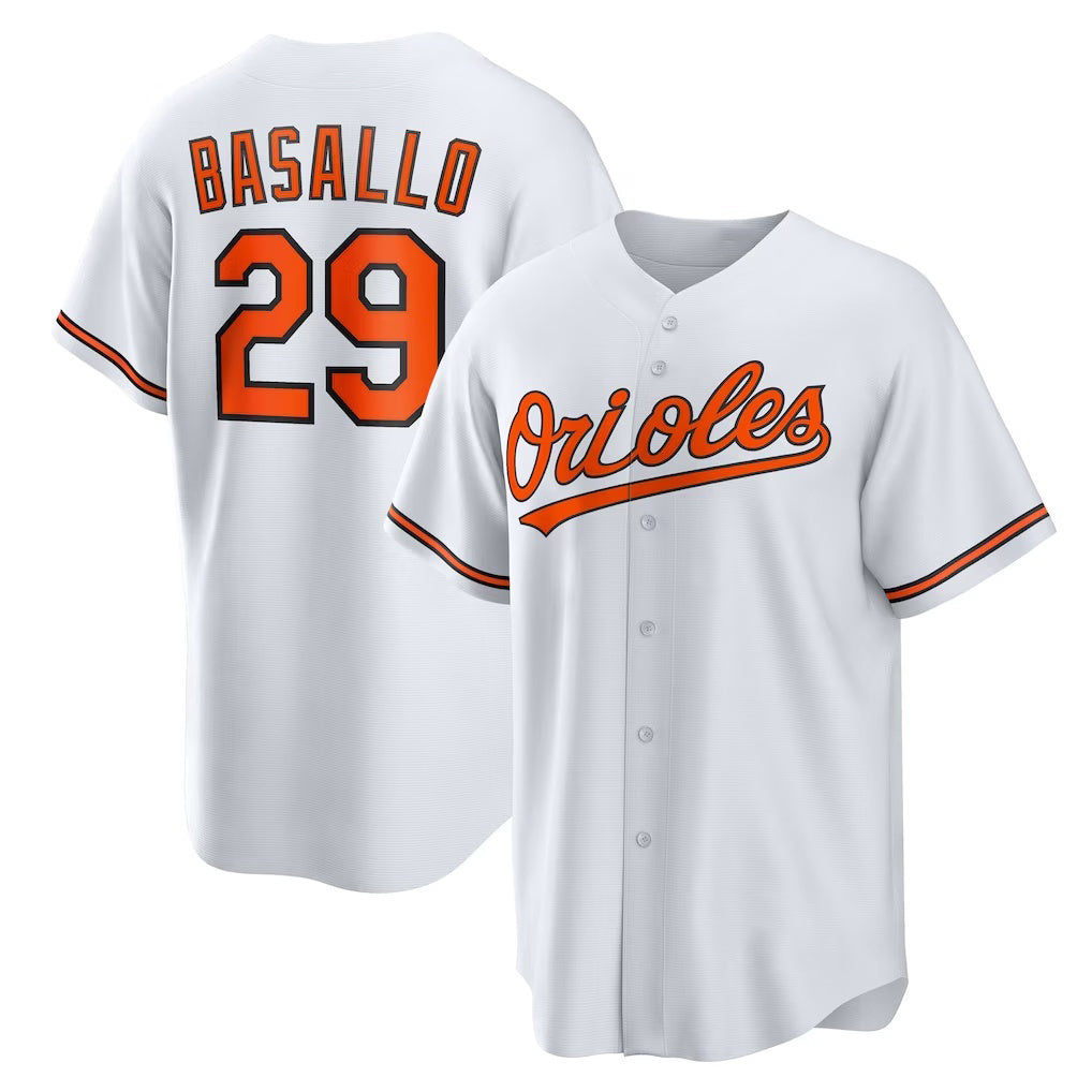 B.Orioles #29 Samuel Basallo White Replica Player Jersey
