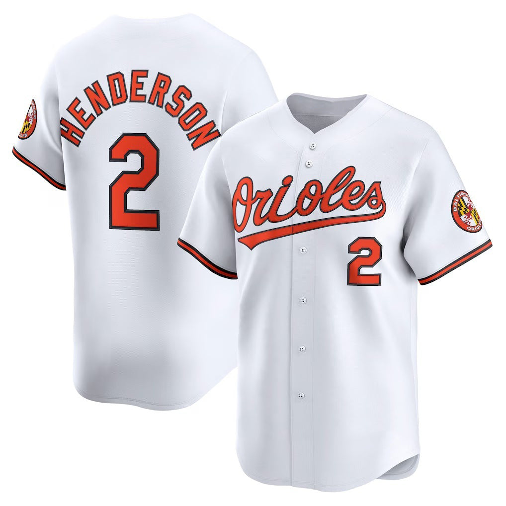B.Orioles #2 Gunnar Henderson White Home Limited Player Jersey