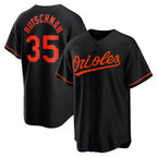 B.Orioles #35 Adley Rutschman Black Alternate Replica Player Jersey
