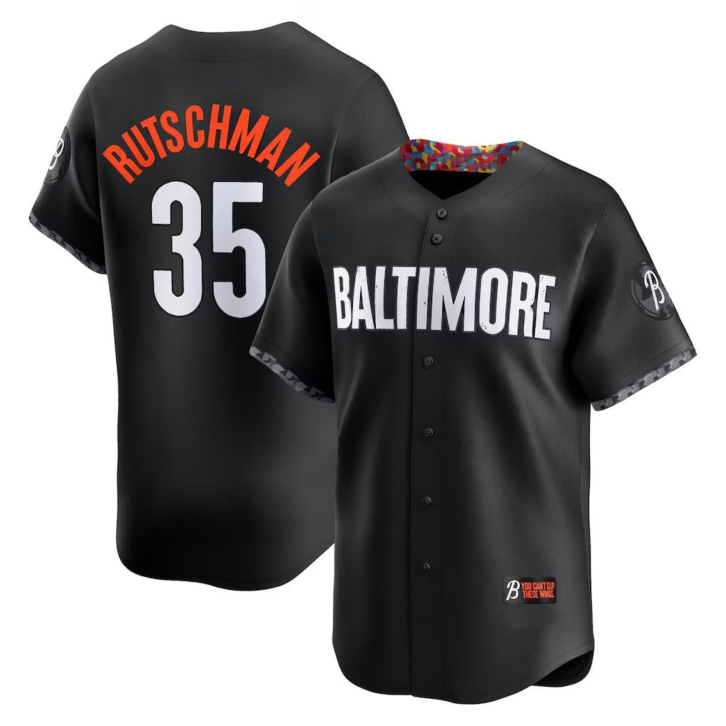 B.Orioles #35 Adley Rutschman Black City Connect Limited Player Jersey