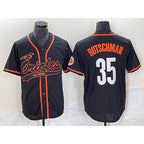 B.Orioles #35 Adley Rutschman Black Cool Base Stitched  Jersey