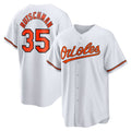 B.Orioles #35 Adley Rutschman White Replica Player Jersey