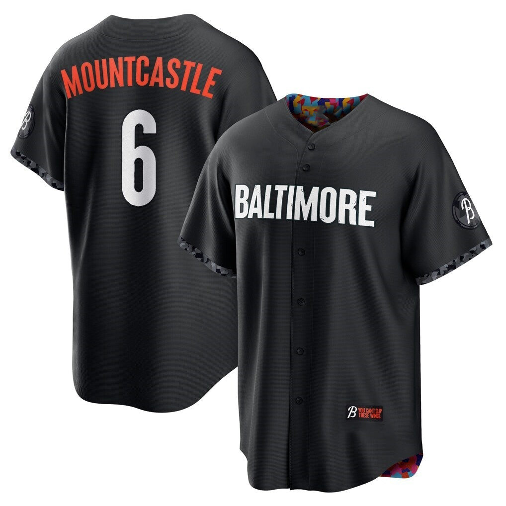 B.Orioles #6 Ryan Mountcastle Black City Connect Replica Player Jersey