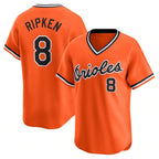 B.Orioles #8 Cal Ripken Jr. Orange Throwback Cooperstown Limited Jersey