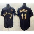 TB.Jays #11 Bo Bichette Black Gold 2025 American League Champions Limited Stitched Jersey