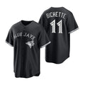 TB.Jays #11 Bo Bichette Black Stitched Cool Base Jersey