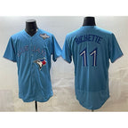 TB.Jays #11 Bo Bichette Blue 2025 World Series Flex Base Stitched  Jersey