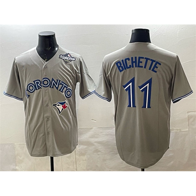 TB.Jays #11 Bo Bichette Gray 2025 World Series Home Cool Base Stitched Jersey
