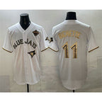 TB.Jays #11 Bo Bichette White Gold 2025 American League Champions Limited Stitched Jersey